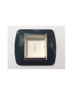 Bticino l4802bt 2 plazas placa azul metalizado living internacional